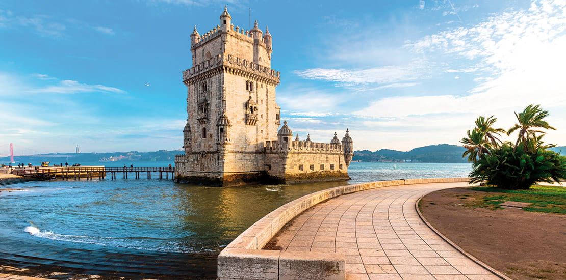 Belém Tower on the riverfront of Lisbon, Portugal